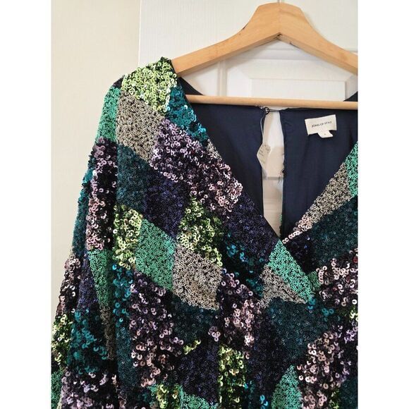 Song of Style Catcher Mini Dress in Argyle Multi S NWT - Picture 4 of 12